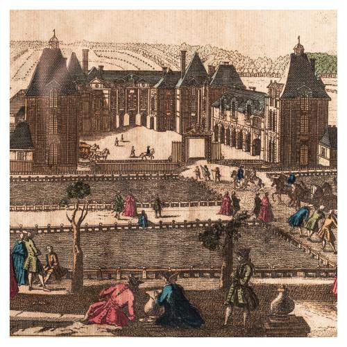 PAREJA DE GRABADOS FRANCESES DEL SIGLO XVIII