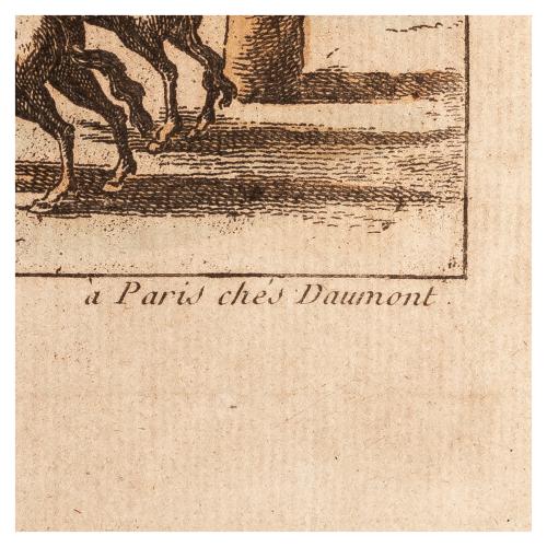PAREJA DE GRABADOS FRANCESES DEL SIGLO XVIII