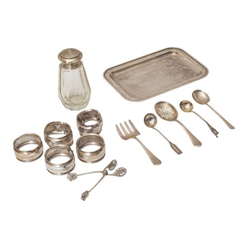 LOTE VARIADO DE PLATA DE MEDIADOS DE SIGLO XX