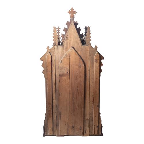 NIÑO JESÚS CAP I POTA EN VITRINA NEOGÓTICA S. XIX