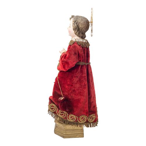 NIÑO JESÚS CAP I POTA EN VITRINA NEOGÓTICA S. XIX