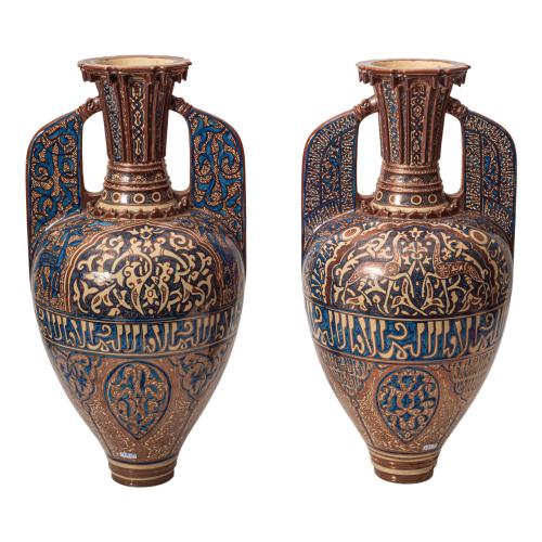 PAREJA DE JARRAS HISPANO ÁRABES DEL PRIMER TERCIO S. XX