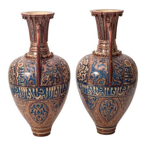 PAREJA DE JARRAS HISPANO ÁRABES DEL PRIMER TERCIO S. XX