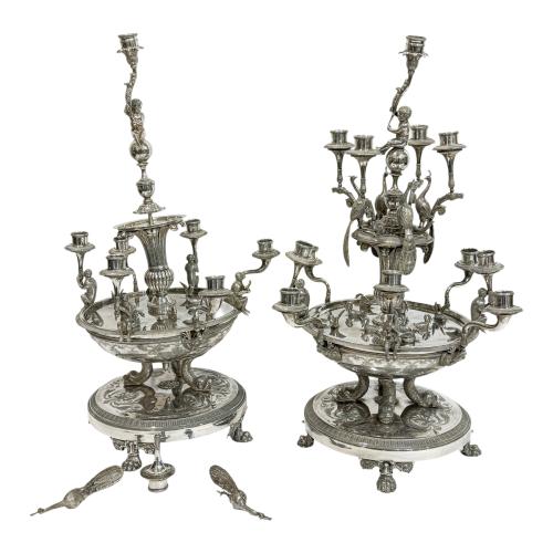 PAREJA DE CANDELABROS IMPERIO DEL SIGLO XIX