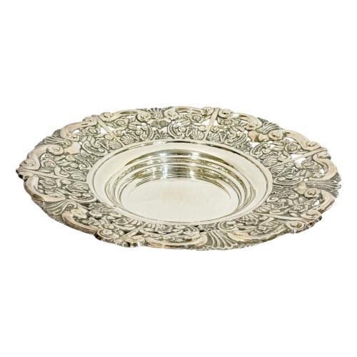 CENTRO DE MESA EN PLATA DE MEDIADOS DEL S.XX