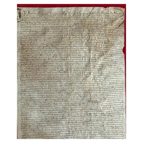 MANUSCRITO ENMARCADO DEL S.XVII