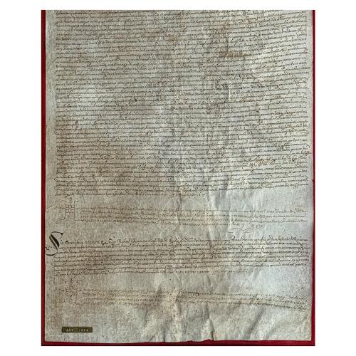 MANUSCRITO ENMARCADO DEL S.XVII