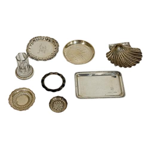 CONJUNTO DE PIEZAS EN PLATA DE LA SEGUNDA MITAD DEL S.XX