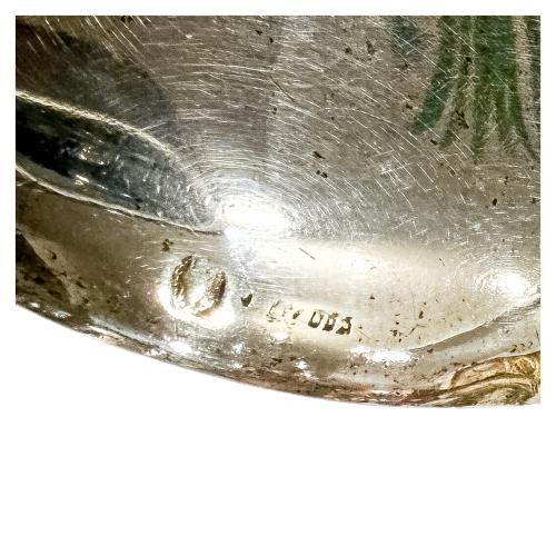 TINTERO DE PLATA DE MEDIADOS DE SIGLO XX