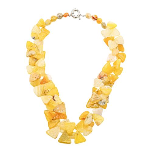 COLLAR DE CUARZO CITRINO Y ÁGATAS