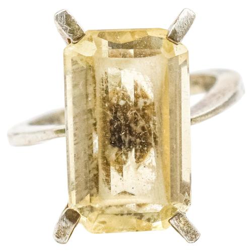 ANILLO DE PLATA CON CUARZO CITRINO