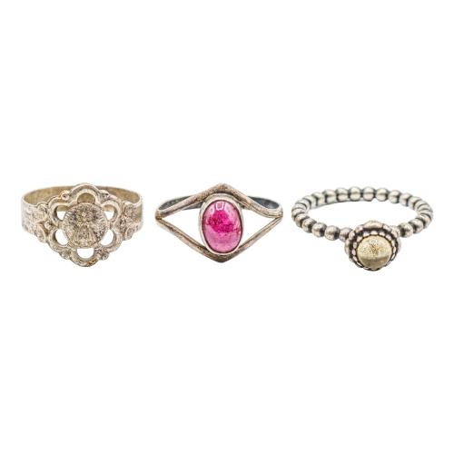 TRES ANILLOS DE PLATA