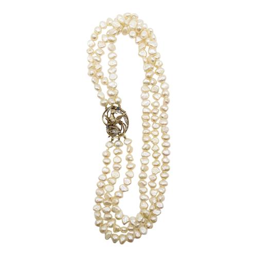 GARGANTILLA Y PULSERA DE PERLAS, AÑOS 80