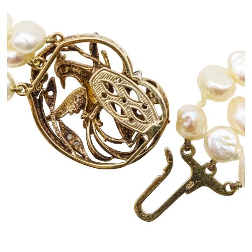 GARGANTILLA Y PULSERA DE PERLAS, AÑOS 80