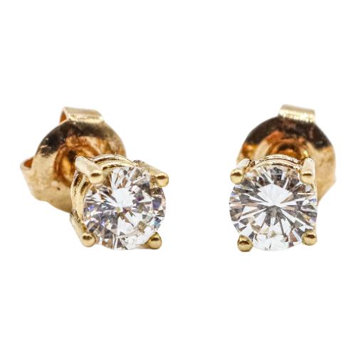PENDIENTES SOLITARIO CON DIAMANTES