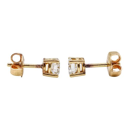 PENDIENTES SOLITARIO CON DIAMANTES