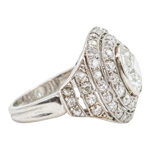 SORTIJA ESTILO ART DECÓ CON DIAMANTES
