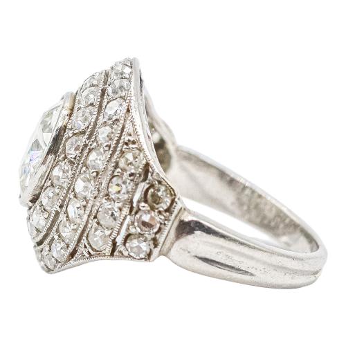 SORTIJA ESTILO ART DECÓ CON DIAMANTES