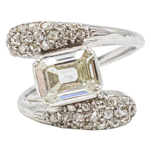 SORTIJA CON DIAMANTES, MEDIADOS S.XX