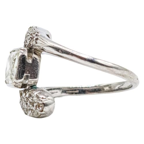 SORTIJA CON DIAMANTES, MEDIADOS S.XX