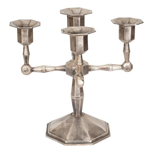 CANDELABRO EN PLATA DE LOS AÑOS 30