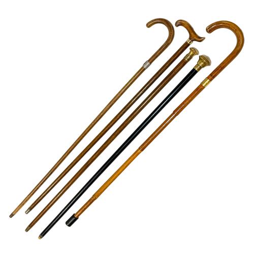 CONJUNTO DE BASTONES DE PASEO DE PRINCIPIOS DEL SIGLO XX