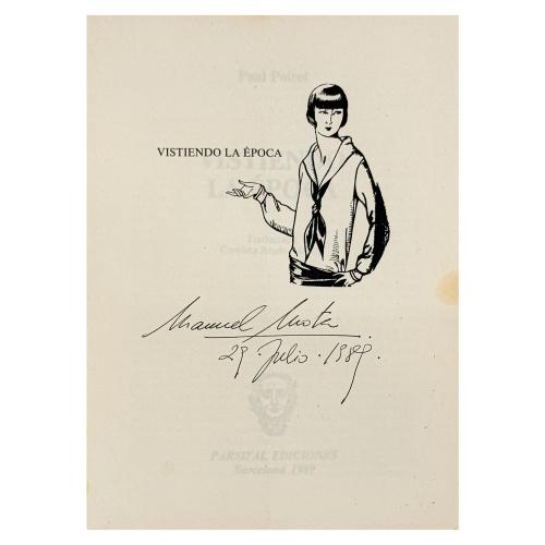 LIBROS DE MODA AUTOGRAFIADOS Y CON DIBUJOS POR MANUEL MOTA