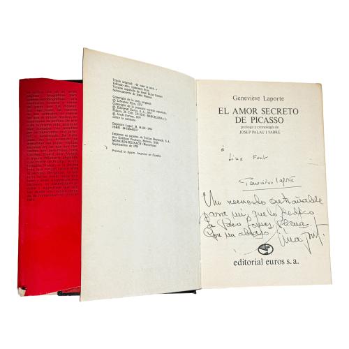 DOS DE LIBROS SOBRE PICASSO AUTOGRAFIADOS Y DEDICADOS