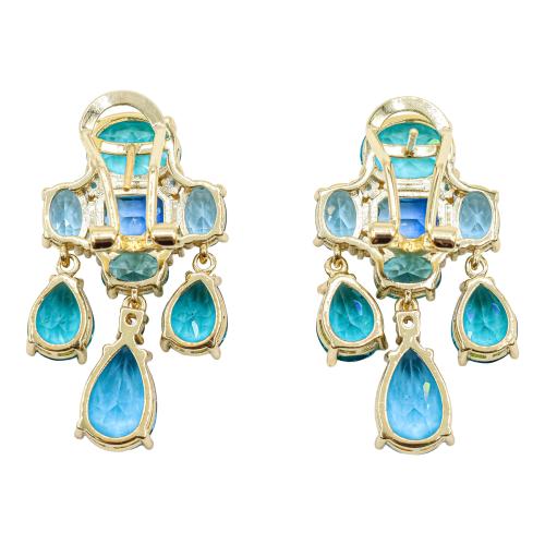 PENDIENTES CON CIRCONITAS AZULES