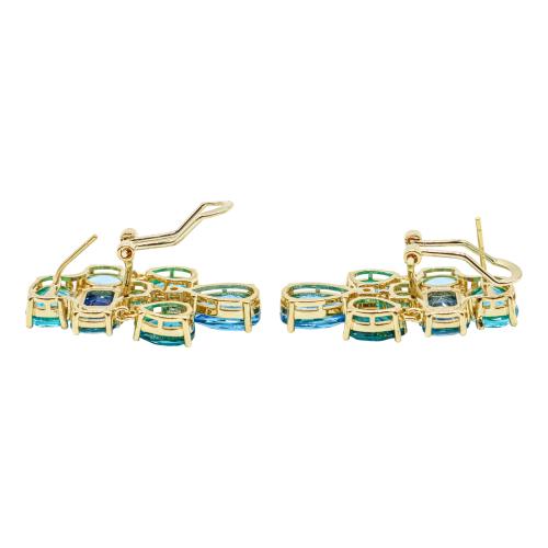 PENDIENTES CON CIRCONITAS AZULES
