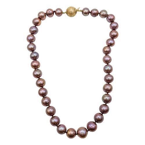COLLAR DE PERLAS CULTIVADAS GRISES