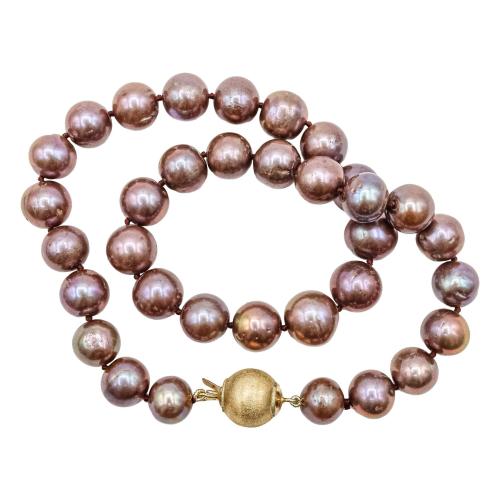 COLLAR DE PERLAS CULTIVADAS GRISES