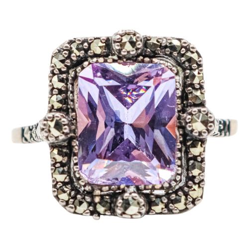ANILLO ROSETÓN CON MARQUESITAS