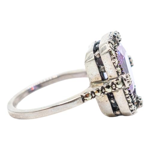 ANILLO ROSETÓN CON MARQUESITAS