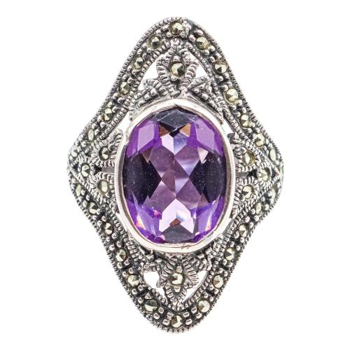 ANILLO LANZADERA CON AMATISTA