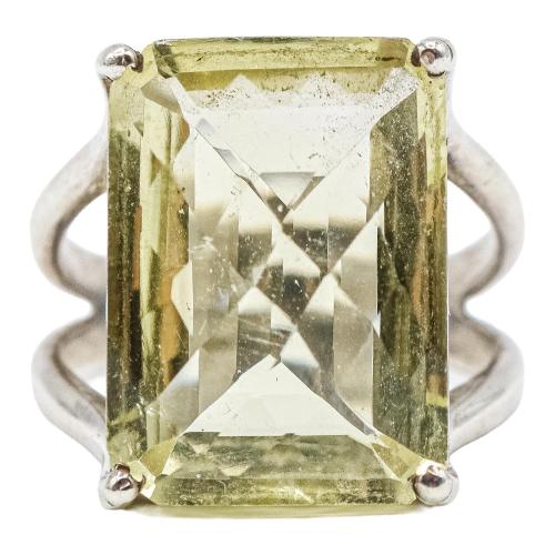 ANILLO CON CUARZO CITRINO