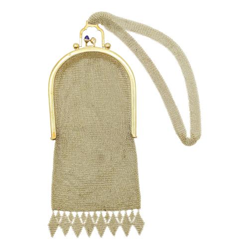 BOLSO DE MANO EN ORO, DE MEDIADOS S.XX