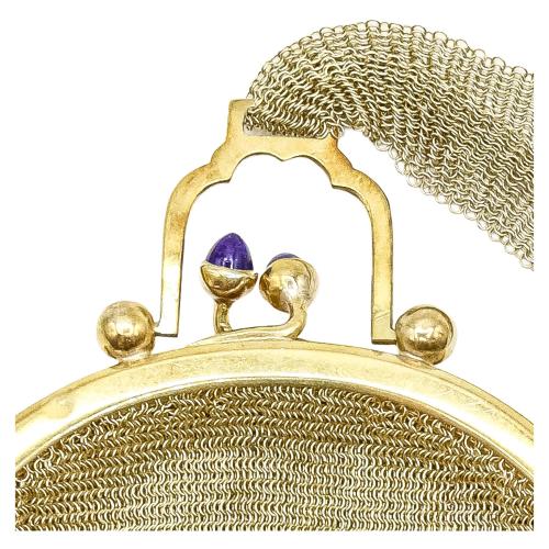 BOLSO DE MANO EN ORO, DE MEDIADOS S.XX