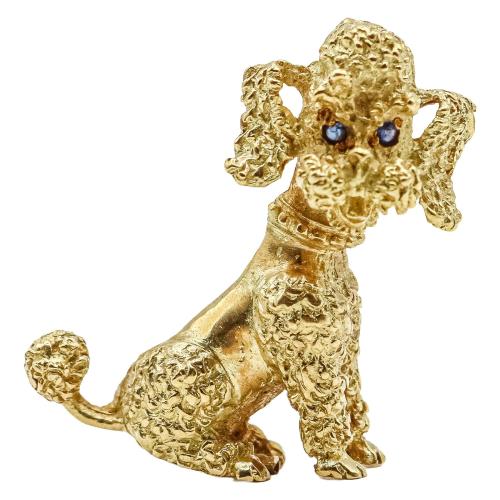 BROCHE CANICHE DE LA SEGUNDA MITAD DEL S.XX