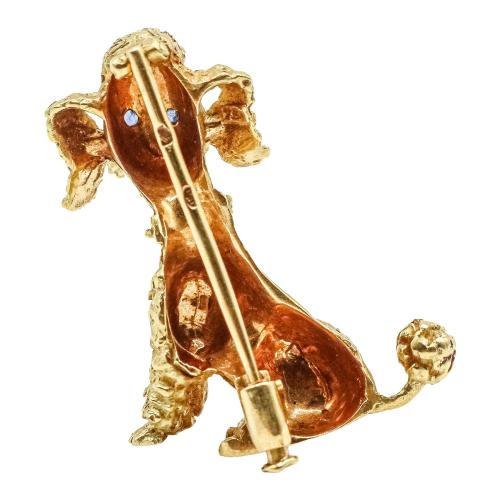 BROCHE CANICHE DE LA SEGUNDA MITAD DEL S.XX