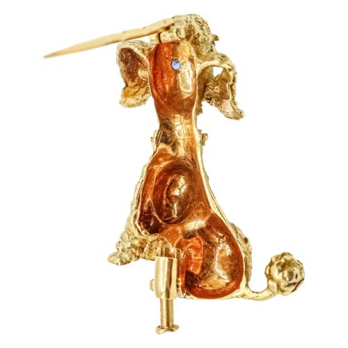 BROCHE CANICHE DE LA SEGUNDA MITAD DEL S.XX