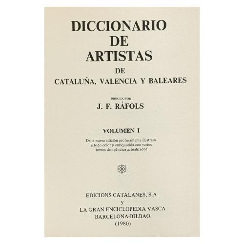DICCIONARIO RÀFOLS DE ARTISTAS DE CATALUNYA ....
