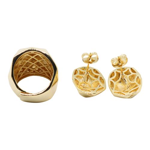 ANILLO Y PENDIENTES CON CIRCONITAS
