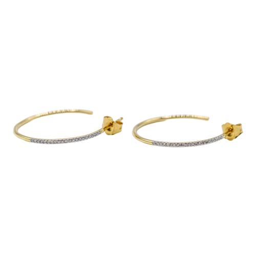 PENDIENTES ARGOLLAS CON BRILLANTES