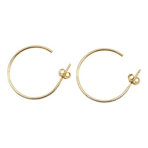 PENDIENTES ARGOLLAS CON BRILLANTES