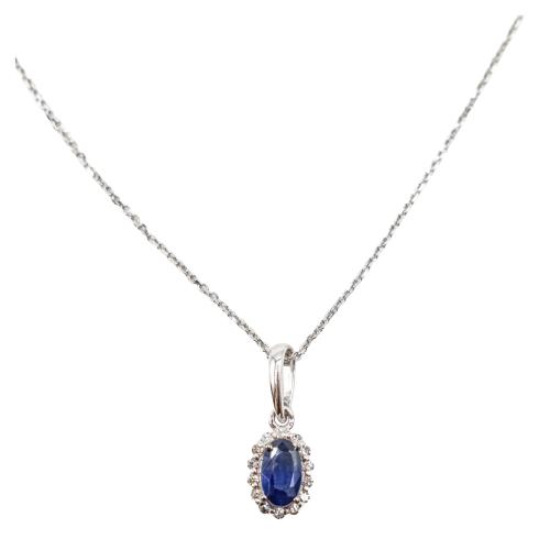 COLGANTE ROSETÓN CON ZAFRIO Y DIAMANTES