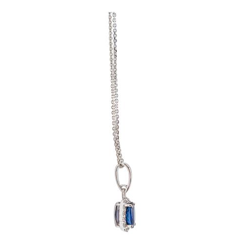 COLGANTE ROSETÓN CON ZAFRIO Y DIAMANTES