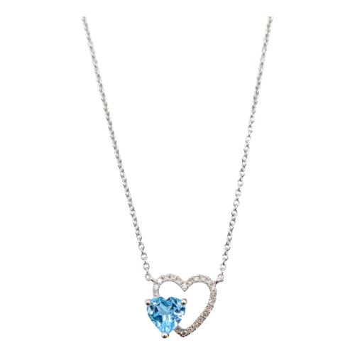 COLGANTE CON TOPACIO AZUL