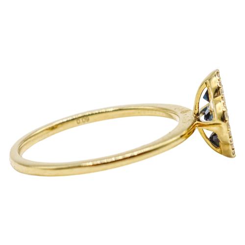 ANILLO ROSETÓN CON ZAFIROS Y BRILLANTES